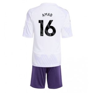Manchester United Barn Bortaställ 2025/26 Amad Diallo 16 Kortärmad Tröja + Shorts