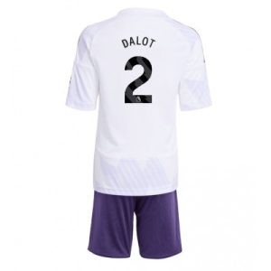 Manchester United Barn Bortaställ 2025/26 Diogo Dalot 2 Kortärmad Tröja + Shorts