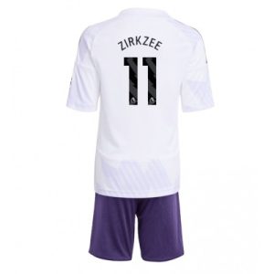 Manchester United Barn Bortaställ 2025/26 Joshua Zirkzee 11 Kortärmad Tröja + Shorts