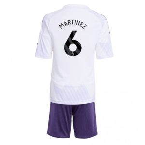 Manchester United Barn Bortaställ 2025/26 Lisandro Martínez 6 Kortärmad Tröja + Shorts