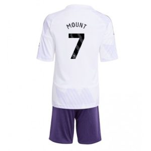 Manchester United Barn Bortaställ 2025/26 Mason Mount 7 Kortärmad Tröja + Shorts