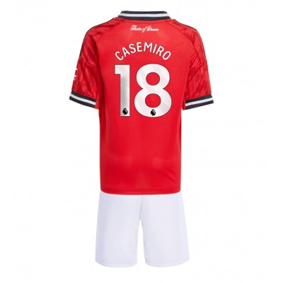 Manchester United Barn Hemmaställ 2025/26 Casemiro 18 Kortärmad Tröja + Shorts 1 Manchester United Barn Hemmaställ 2025/26 Casemiro 18 Kortärmad Tröja + Shorts