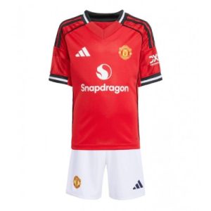 Manchester United Barn Hemmaställ 2025/26 Kortärmad Tröja + Shorts