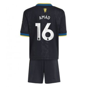 Manchester United Barn Tredjeställ 2025/26 Amad Diallo 16 Kortärmad Tröja + Shorts