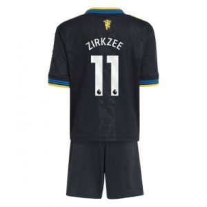 Manchester United Barn Tredjeställ 2025/26 Joshua Zirkzee 11 Kortärmad Tröja + Shorts