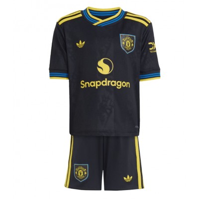 Manchester United Barn Tredjeställ 2025/26 Kortärmad Tröja + Shorts