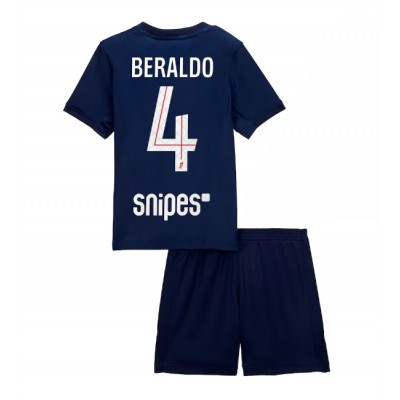 Paris Saint-Germain Barn Hemmaställ 2025/26 Lucas Beraldo 4 Kortärmad Tröja + Shorts 1 Paris Saint-Germain Barn Hemmaställ 2025/26 Lucas Beraldo 4 Kortärmad Tröja + Shorts