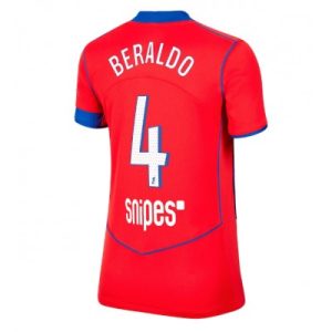 Paris Saint-Germain Dam Tredjetröja 2025/26 Lucas Beraldo 4 Kortärmad Fotbollströja