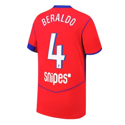 Paris Saint-Germain Herr Tredjetröja 2025/26 Lucas Beraldo 4 Kortärmad Fotbollströja 1 Paris Saint-Germain Herr Tredjetröja 2025/26 Lucas Beraldo 4 Kortärmad Fotbollströja