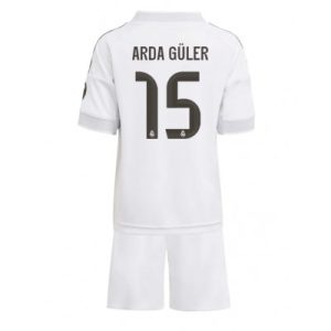 Real Madrid Barn Hemmaställ 2025/26 Arda Güler 15 Kortärmad Tröja + Shorts