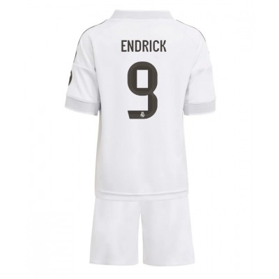 Real Madrid Barn Hemmaställ 2025/26 Endrick 9 Kortärmad Tröja + Shorts Real Madrid Barn Hemmaställ 2025/26 Endrick 9 Kortärmad Tröja + Shorts