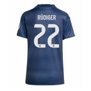 Real Madrid Dam Bortatröja 2025/26 Antonio Rüdiger 22 Kortärmad Fotbollströja