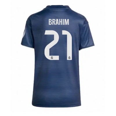 Real Madrid Dam Bortatröja 2025/26 Brahim Díaz 21 Kortärmad Fotbollströja Real Madrid Dam Bortatröja 2025/26 Brahim Díaz 21 Kortärmad Fotbollströja