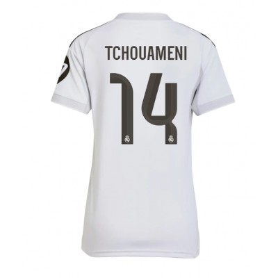 Real Madrid Dam Hemmatröja 2025/26 Aurelien Tchouameni 14 Kortärmad Fotbollströja