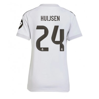 Real Madrid Dam Hemmatröja 2025/26 Dean Huijsen 24 Kortärmad Fotbollströja 1 Real Madrid Dam Hemmatröja 2025/26 Dean Huijsen 24 Kortärmad Fotbollströja
