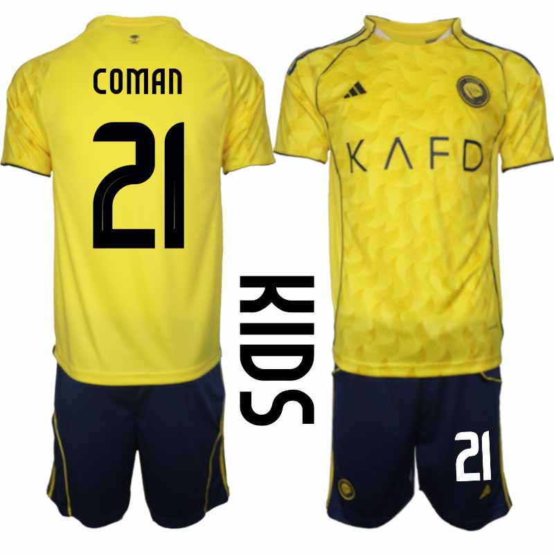 Al-Nassr Kingsley Coman #21 Barn Hemmaställ 2025-26 Tröja + Shorts