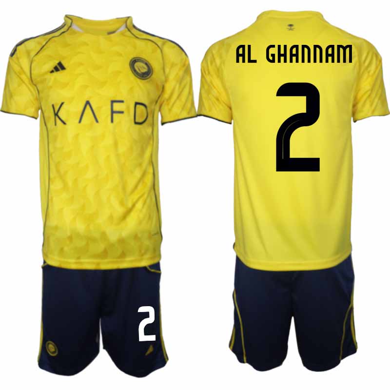 Al-Nassr Sultan Al Ghannam #2 Herr Hemmaställ 2025-26 Tröja + Shorts 1 Al-Nassr Sultan Al Ghannam #2 Herr Hemmaställ 2025-26 Tröja + Shorts