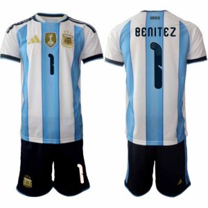 Argentina 2026 VM Hemmaställ Herr Walter Benítez #1 Kortärmad Fotbollströja
