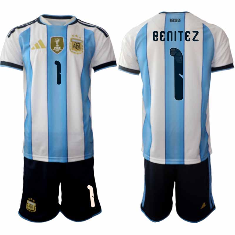 Argentina 2026 VM Hemmaställ Herr Walter Benítez #1 Kortärmad Fotbollströja