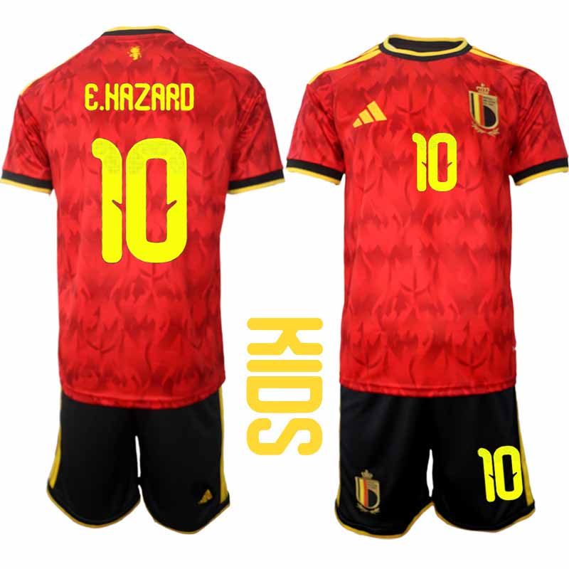 Belgien VM 2026 Hemmaställ Barn Eden Hazard #10 Kortärmad Fotbollströja + Shorts 1 Belgien VM 2026 Hemmaställ Barn Eden Hazard #10 Kortärmad Fotbollströja + Shorts