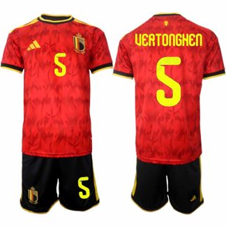 Belgien VM 2026 Hemmaställ Herr Jan Vertonghen #5 Kortärmad Fotbollströja + Shorts