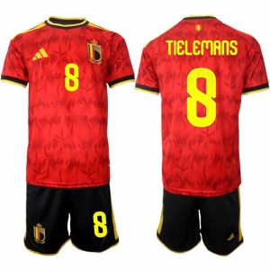 Belgien VM 2026 Hemmaställ Herr Youri Tielemans #8 Kortärmad Fotbollströja + Shorts