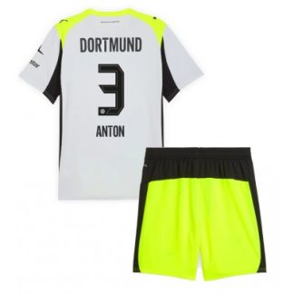 Borussia Dortmund Barn Bortaställ 2025/26 Waldemar Anton 3 Tröja + Shorts