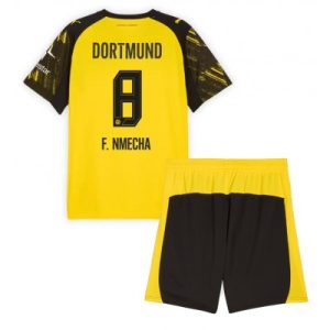 Borussia Dortmund Barn Hemmaställ 2025/26 Felix Nmecha 8 Tröja + Shorts
