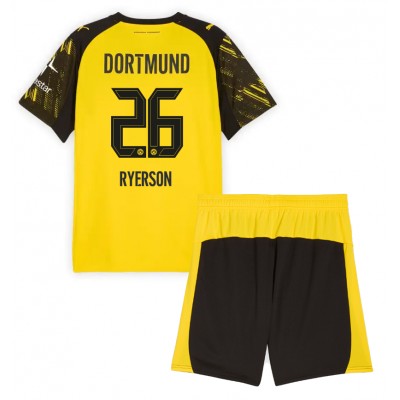 Borussia Dortmund Barn Hemmaställ 2025/26 Julian Ryerson 26 Tröja + Shorts