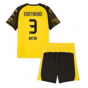 Borussia Dortmund Barn Hemmaställ 2025/26 Waldemar Anton 3 Tröja + Shorts