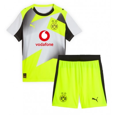 Borussia Dortmund Bortaställ 2025/26 Kortärmad Barn Tröja + Shorts