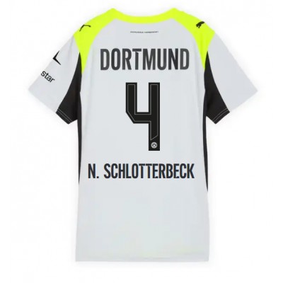 Borussia Dortmund Dam Bortatröja 2025/26 Nico Schlotterbeck 4 Fotbollströja 1 Borussia Dortmund Dam Bortatröja 2025/26 Nico Schlotterbeck 4 Fotbollströja