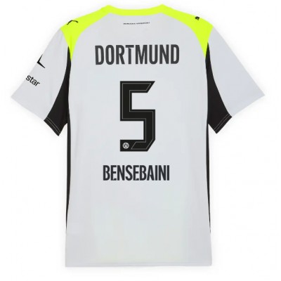 Borussia Dortmund Herr Bortatröja 2025/26 Ramy Bensebaini 5 Fotbollströja Borussia Dortmund Herr Bortatröja 2025/26 Ramy Bensebaini 5 Fotbollströja