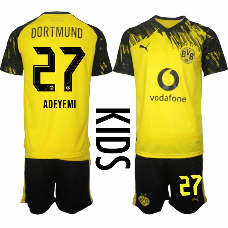Borussia Dortmund Karim Adeyemi #27 Barn Hemmaställ 2025-26 Tröja + Shorts 1 Borussia Dortmund Karim Adeyemi #27 Barn Hemmaställ 2025-26 Tröja + Shorts