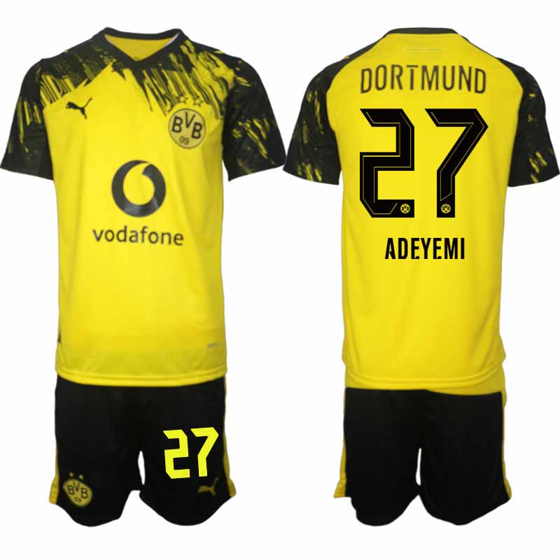 Borussia Dortmund Karim Adeyemi #27 Herr Hemmaställ 2025-26 Tröja + Shorts Borussia Dortmund Karim Adeyemi #27 Herr Hemmaställ 2025-26 Tröja + Shorts