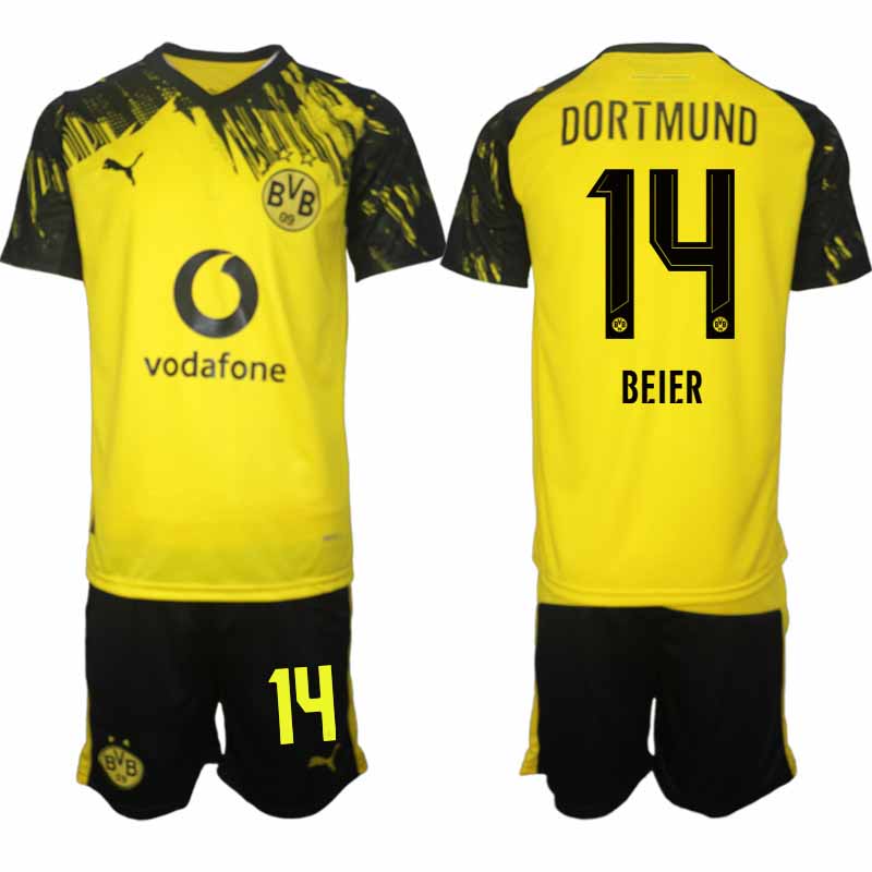 Borussia Dortmund Maximilian Beier #14 Herr Hemmaställ 2025-26 Tröja + Shorts 1 Borussia Dortmund Maximilian Beier #14 Herr Hemmaställ 2025-26 Tröja + Shorts