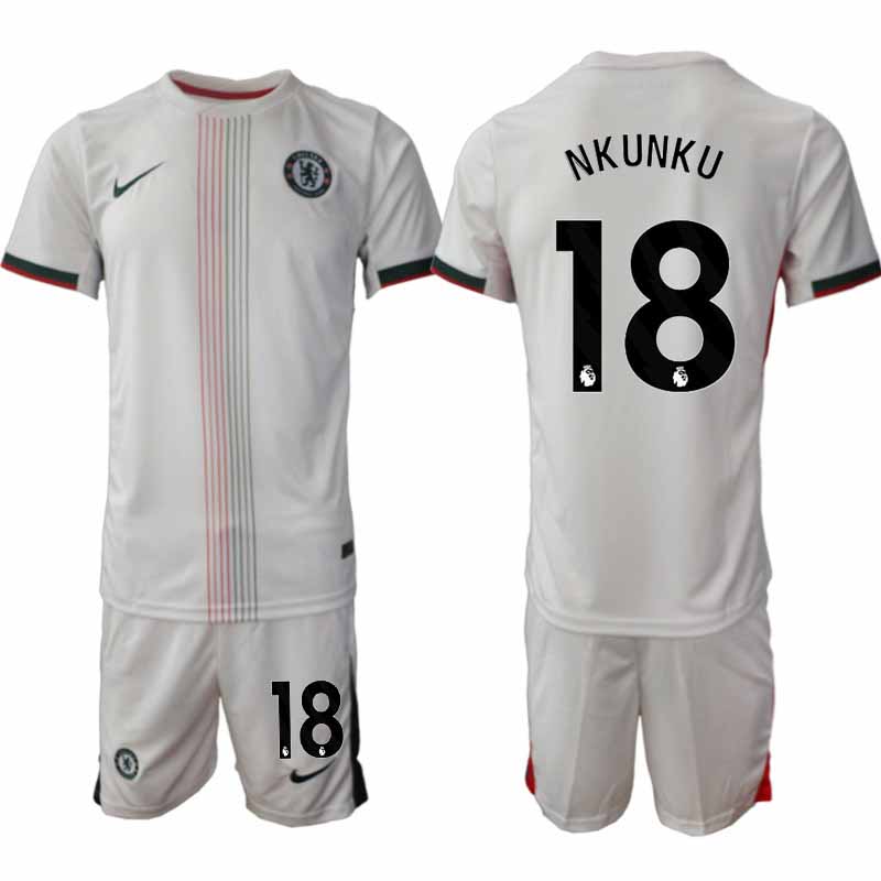 Chelsea Christopher Nkunku #18 Herr Bortaställ 2025-26 Tröja + Shorts 1 Chelsea Christopher Nkunku #18 Herr Bortaställ 2025-26 Tröja + Shorts