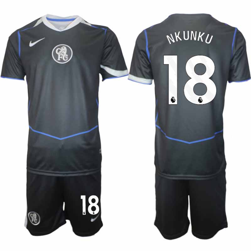 Chelsea Christopher Nkunku #18 Herr Tredjeställ 2025-26 Tröja + Shorts 1 Chelsea Christopher Nkunku #18 Herr Tredjeställ 2025-26 Tröja + Shorts