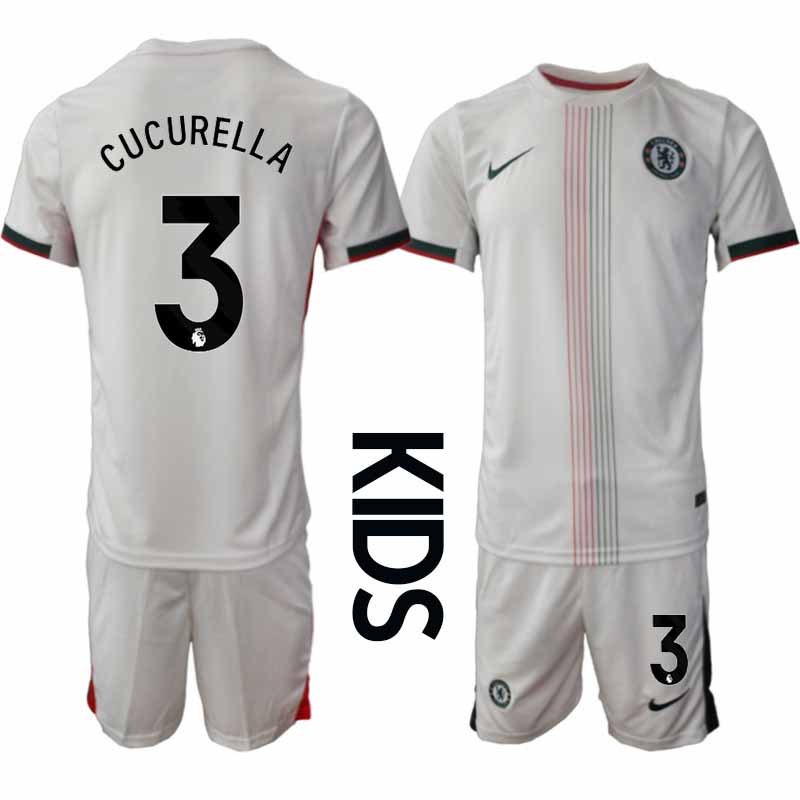 Chelsea Marc Cucurella #3 Barn Bortaställ 2025-26 Tröja + Shorts 1 Chelsea Marc Cucurella #3 Barn Bortaställ 2025-26 Tröja + Shorts