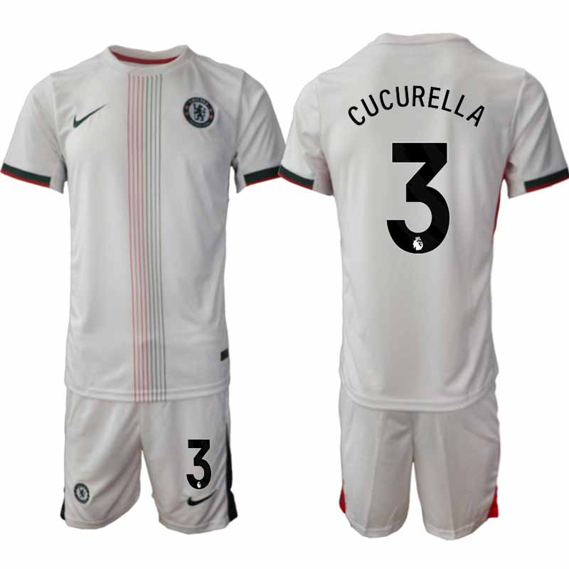 Chelsea Marc Cucurella #3 Herr Bortaställ 2025-26 Tröja + Shorts Chelsea Marc Cucurella #3 Herr Bortaställ 2025-26 Tröja + Shorts