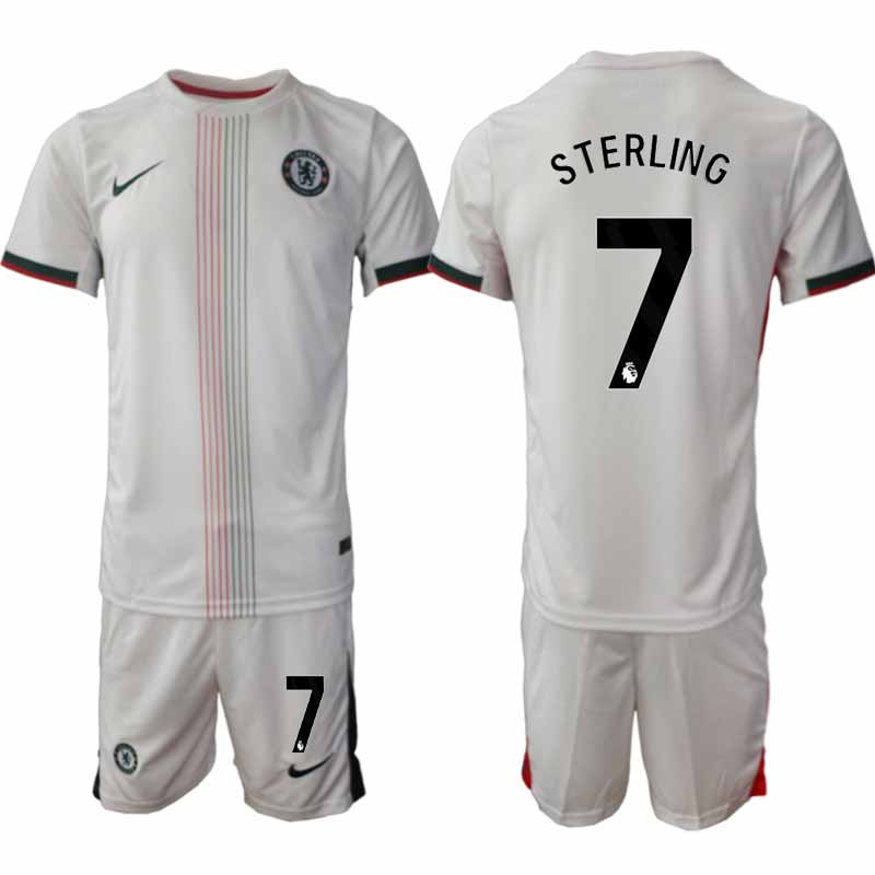 Chelsea Raheem Sterling #7 Herr Bortaställ 2025-26 Tröja + Shorts Chelsea Raheem Sterling #7 Herr Bortaställ 2025-26 Tröja + Shorts