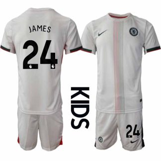 Chelsea Reece James #24 Barn Bortaställ 2025-26 Tröja + Shorts