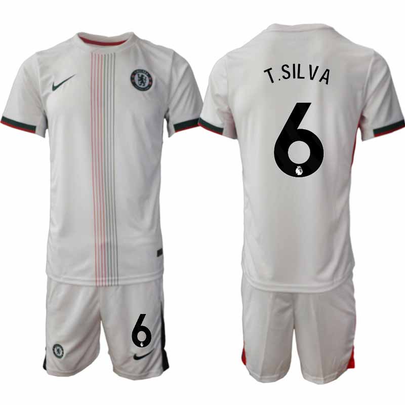 Chelsea Thiago Silva #6 Herr Bortaställ 2025-26 Tröja + Shorts