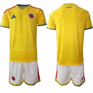 Colombia 2026 VM Hemmaställ Herr Kortärmad Fotbollströja + Shorts