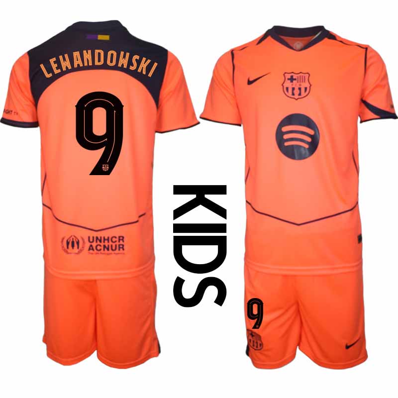 FC Barcelona Barn Tredjeställ Robert Lewandowski #9 UEFA Champions League 2025-26 Tröja + Shorts 1 FC Barcelona Barn Tredjeställ Robert Lewandowski #9 UEFA Champions League 2025-26 Tröja + Shorts