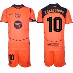 FC Barcelona Herr Tredjeställ Ronaldinho #10 UEFA Champions League 2025-26 Tröja + Shorts