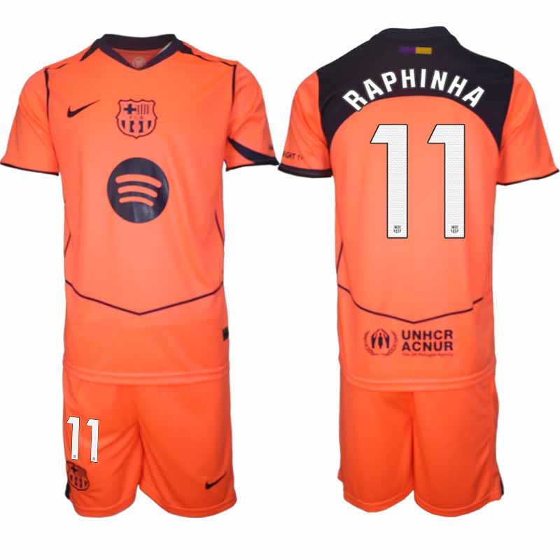 FC Barcelona Raphinha #11 Herr Tredjeställ 2025-26 Tröja + Shorts 1 FC Barcelona Raphinha #11 Herr Tredjeställ 2025-26 Tröja + Shorts