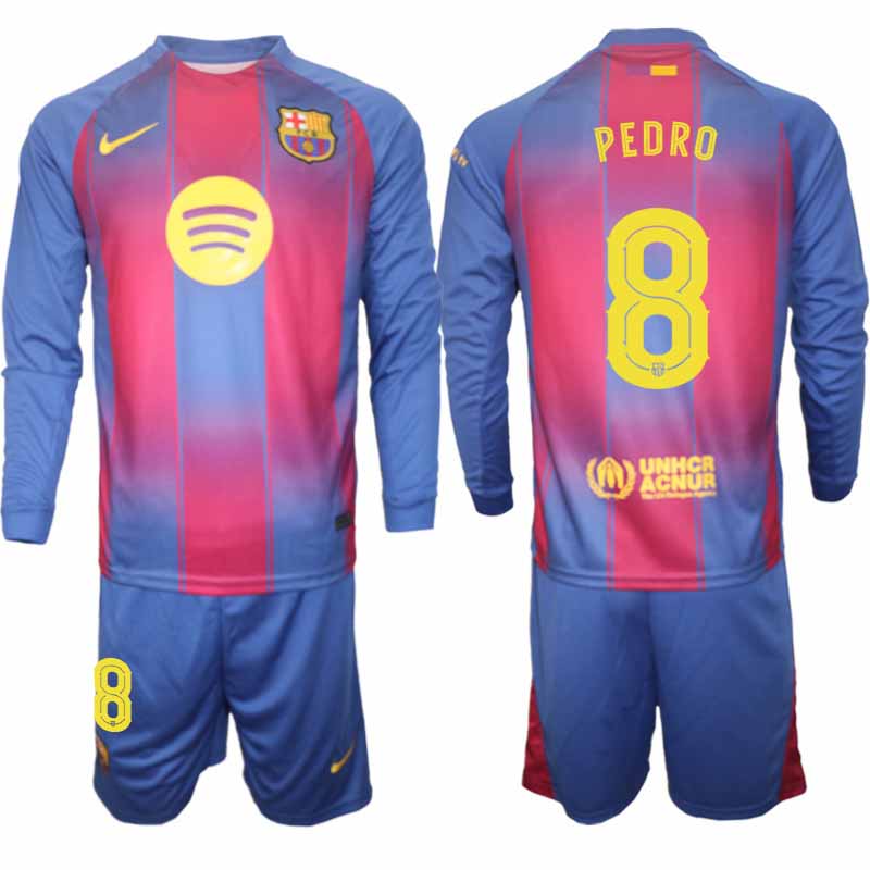 FC Barcelona UEFA Champions League Hemmaställ Herr 2025/26 – Pedri #8 Långärmad Tröja + Shorts FC Barcelona UEFA Champions League Hemmaställ Herr 2025/26 – Pedri #8 Långärmad Tröja + Shorts