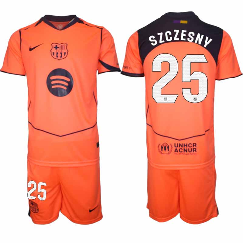 FC Barcelona Wojciech Szczesny #25 Herr Tredjeställ 2025-26 Tröja + Shorts 1 FC Barcelona Wojciech Szczesny #25 Herr Tredjeställ 2025-26 Tröja + Shorts