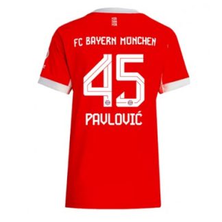 FC Bayern München Aleksandar Pavlović #45 Dam Hemmatröja 2025–26 Kortärmad